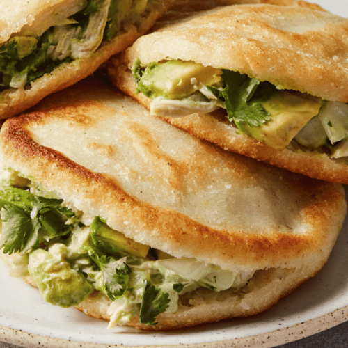 Arepas can be stored in the refrigerator for up to 3 days and reheated on the skillet or oven. You can make thinner arepas if you prefer a crunchier texture.