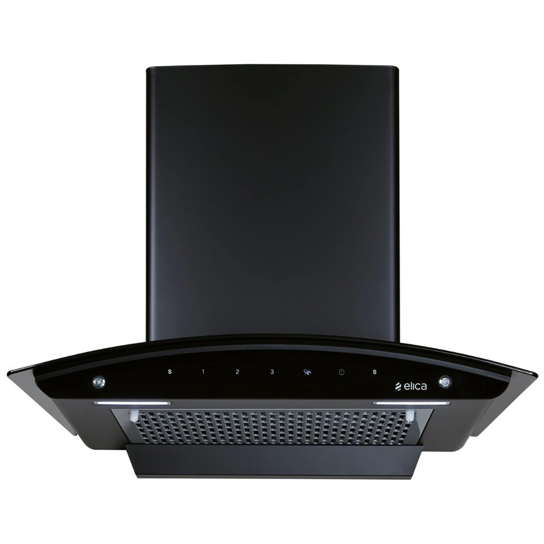 Elica 600 SLIM HAC NERO Kitchen Chimney | Compact, Powerful & Auto-Clean