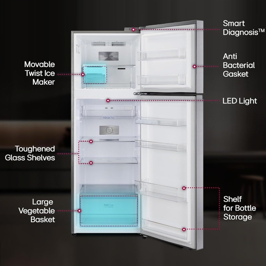 LG 322 L 3 Star Frost-Free Smart Inverter Double Door Refrigerator | Convertible Design