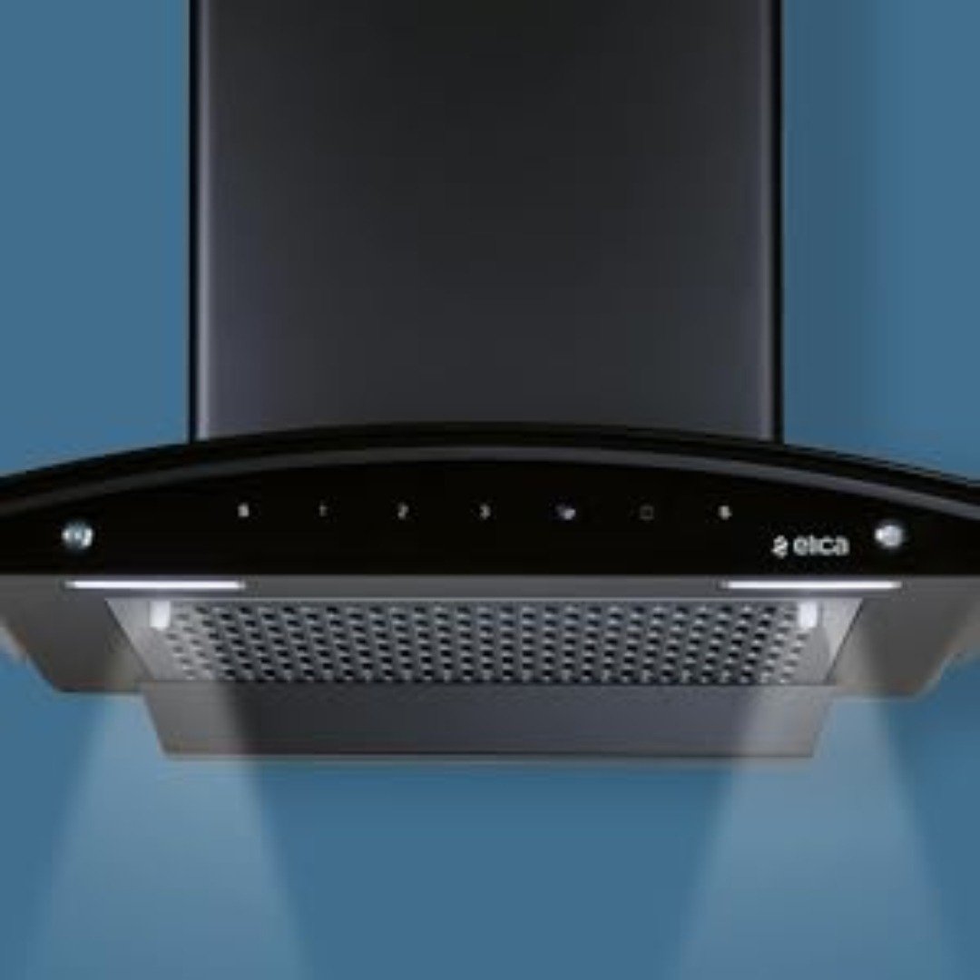 Elica 600 SLIM HAC NERO Kitchen Chimney | Compact, Powerful & Auto-Clean