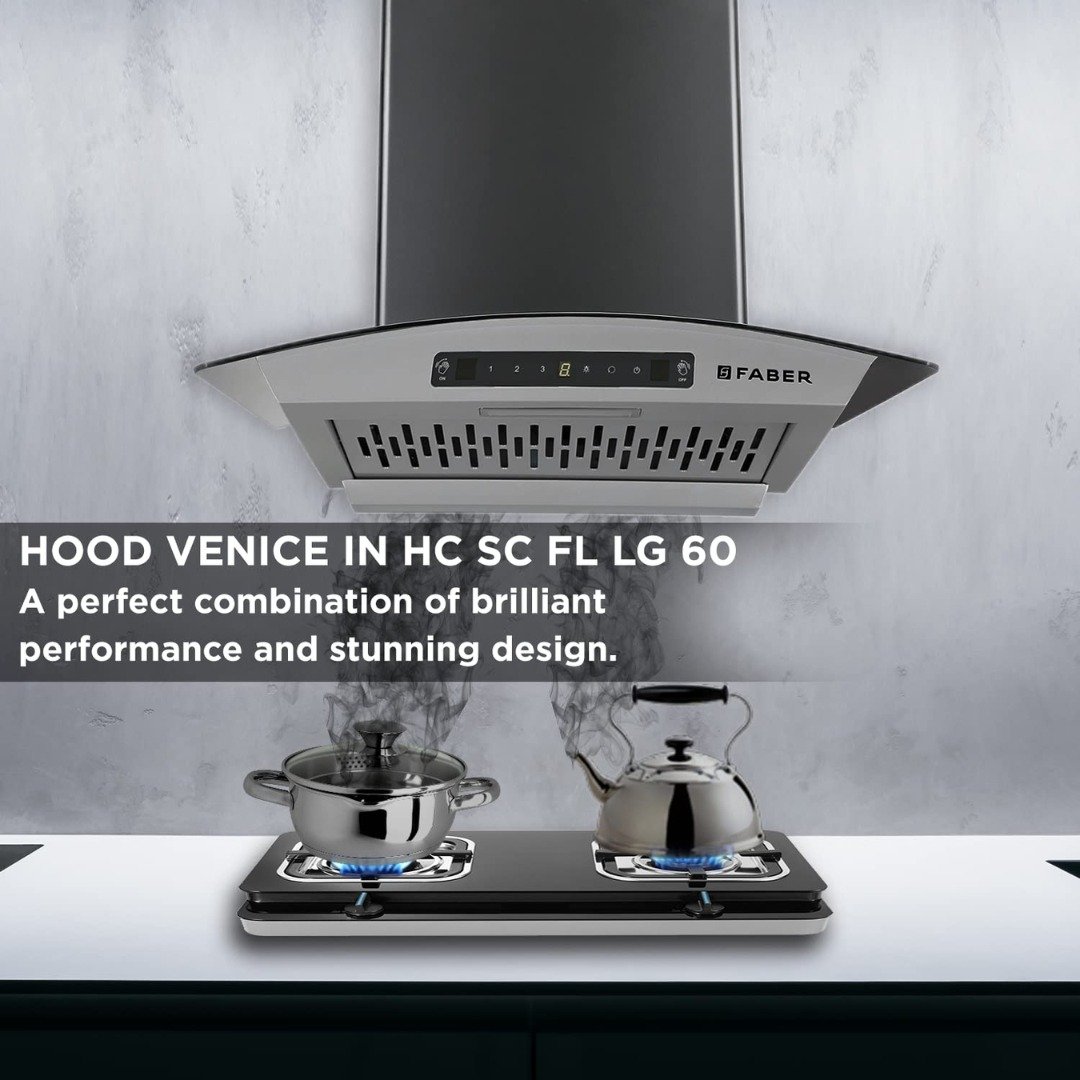 Faber Autoclean Filterless Kitchen Chimney | Powerful Suction & Low Maintenance