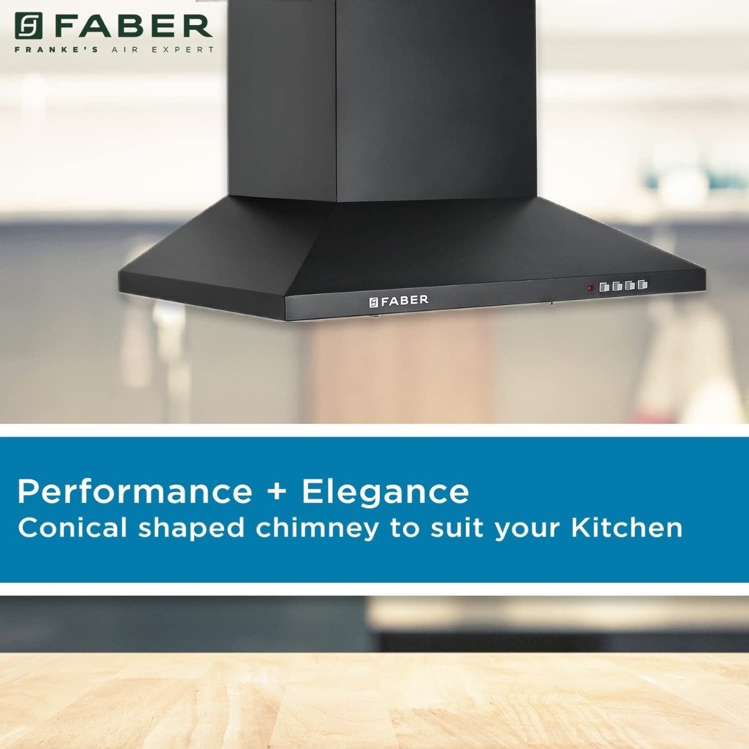 Faber Kitchen Chimney with Baffle Filter | High Suction & Easy Maintenance
