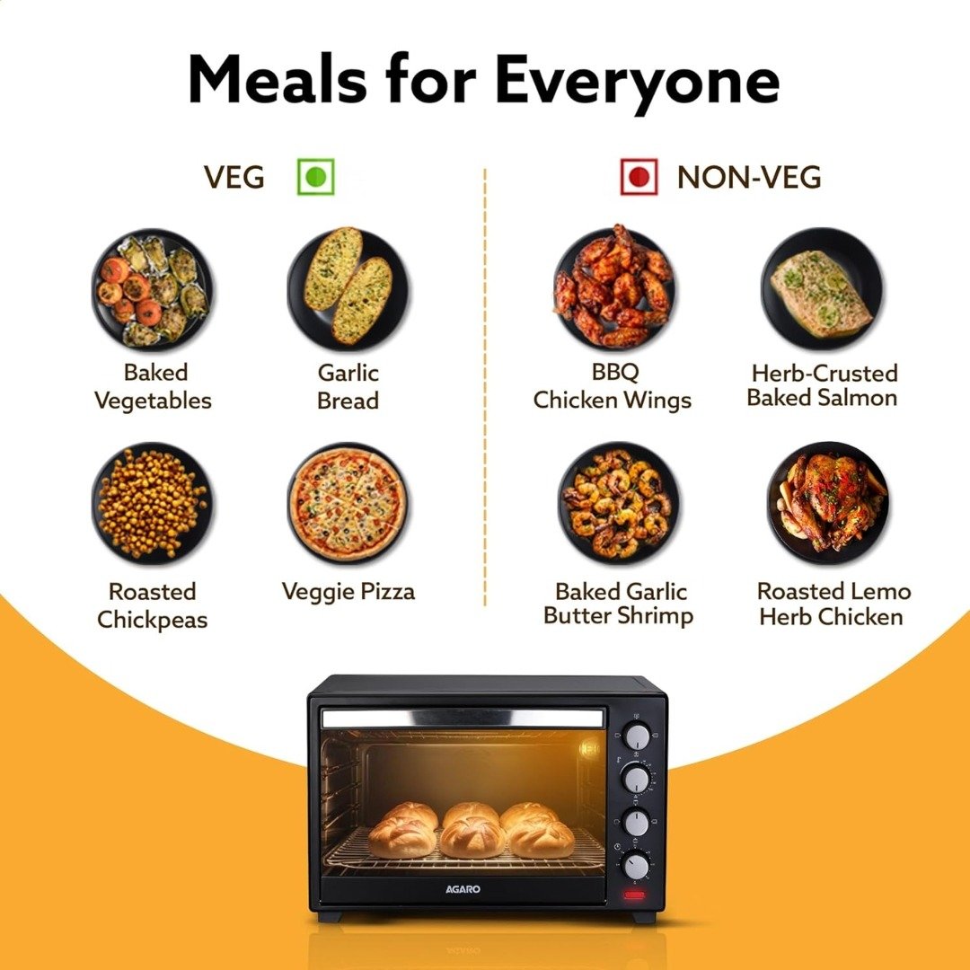 Agaro Marvel 48L OTG with Rotisserie | Grill, Bake, Toast & More