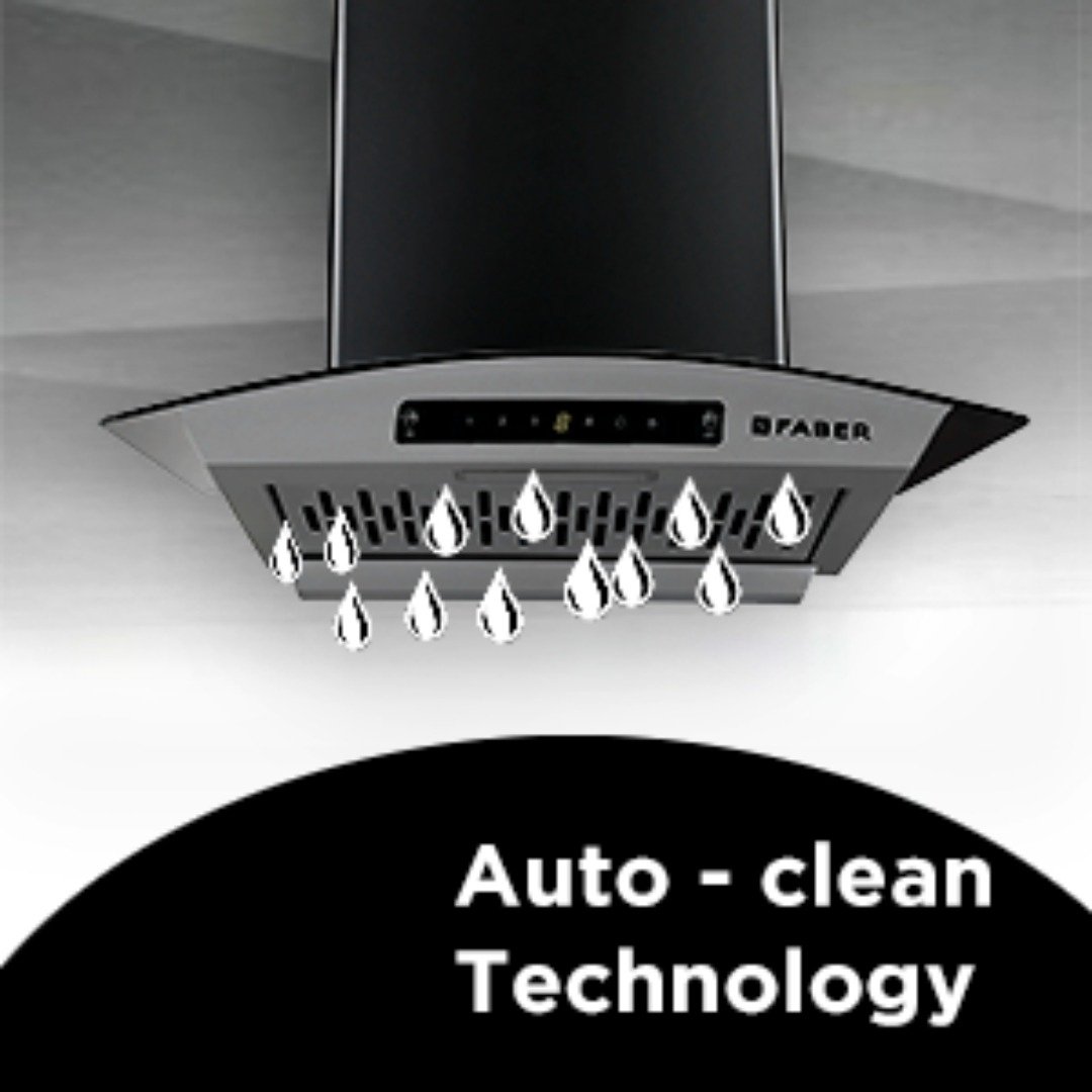 Faber Autoclean Filterless Kitchen Chimney | Powerful Suction & Low Maintenance
